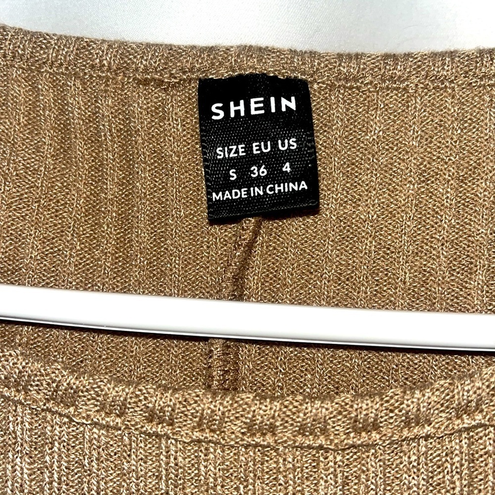 Shein dolman cropped ribbed casual top Sz S - Picture 5 of 8